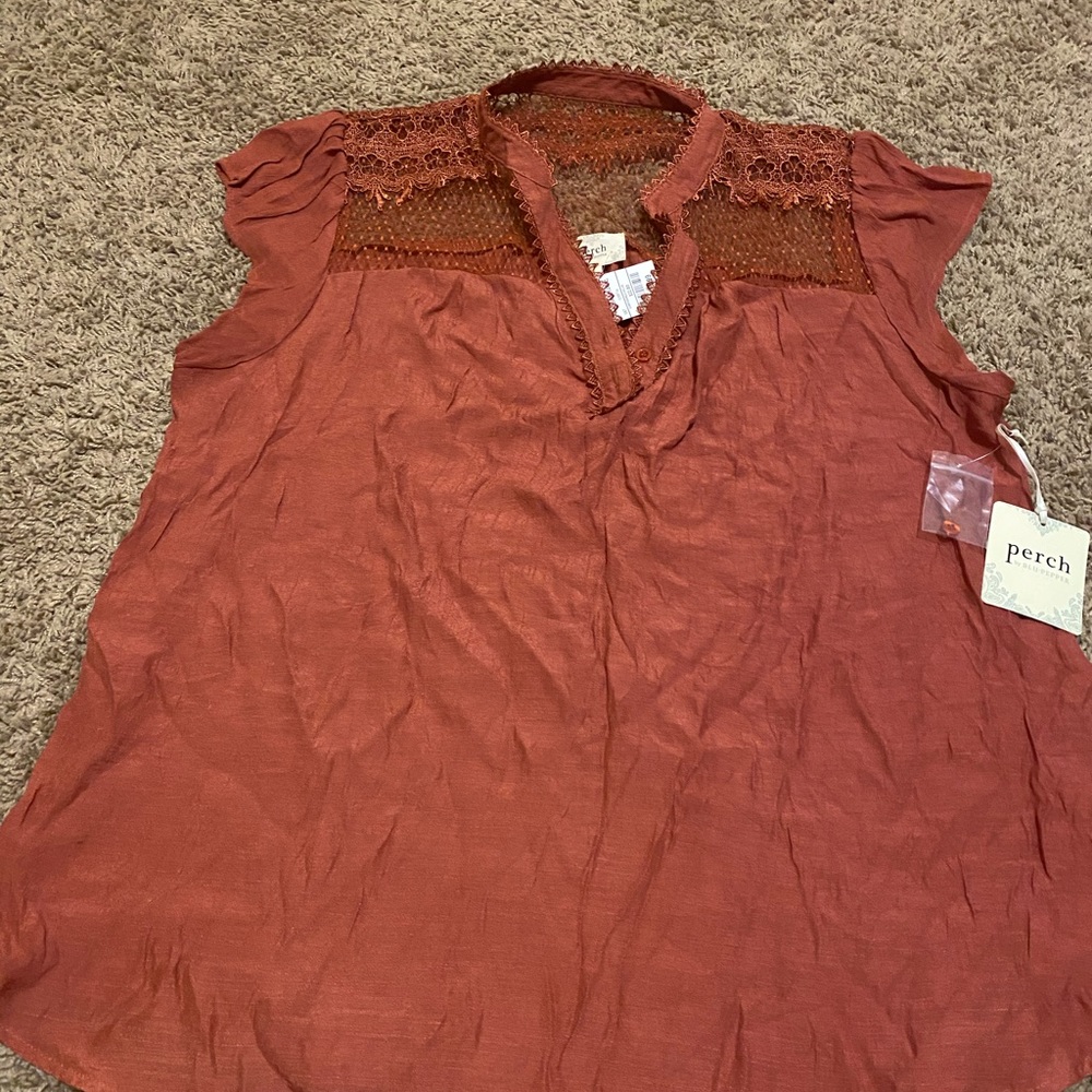 Rust colored blouse